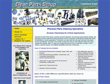 Tablet Screenshot of cleanpartsgroup.com